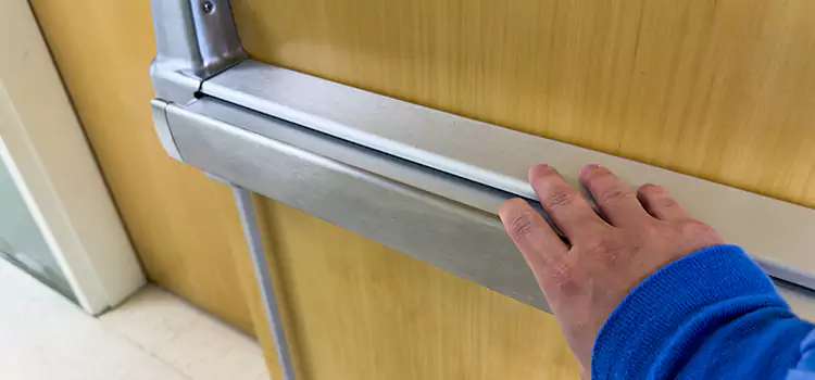 Installing a Push Bar on a Door Draper
